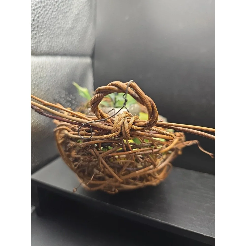 Rustic Bird Nest Wreath Christmas Ornament Holiday Decoration